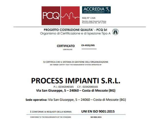 Rinnovo ISO 9001:2015